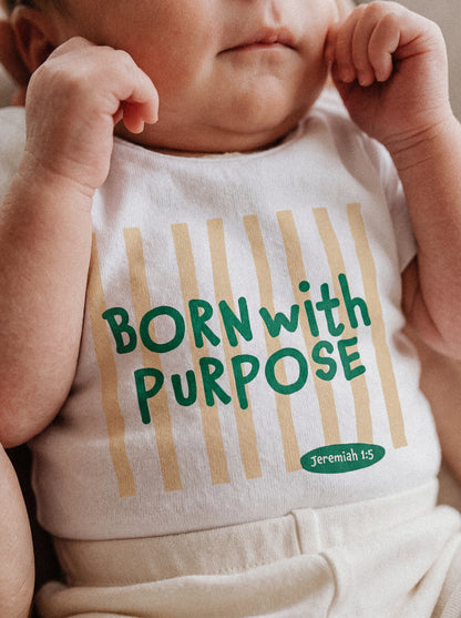 BABY REGULAR FIT T-SHIRT BORN WITH PURPOSE GREEN - model-2.jpg - 3