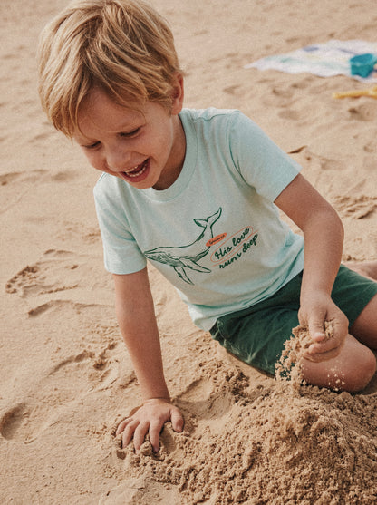 KIDS REGULAR FIT T-SHIRT HIS LOVE RUNS DEEP - model-2.jpg - 4