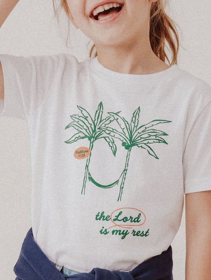 KIDS REGULAR FIT T-SHIRT LORD IS MY REST - model-2.jpg - 3