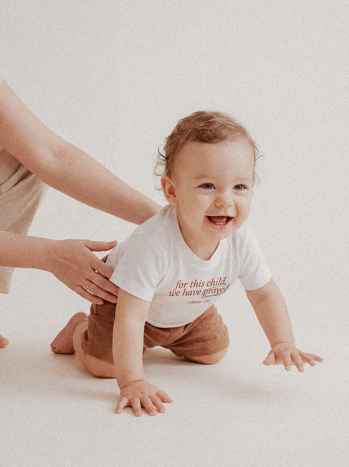 BABY REGULAR FIT T-SHIRT FOR THIS CHILD WE HAVE PRAYED - model-3.jpg - 4