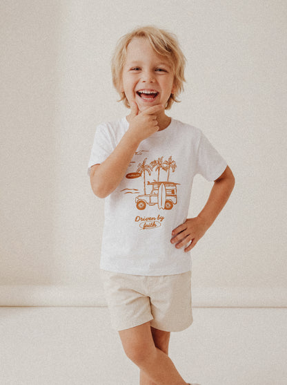 KIDS REGULAR FIT T-SHIRT DRIVEN BY FAITH - model-3.jpg - 4