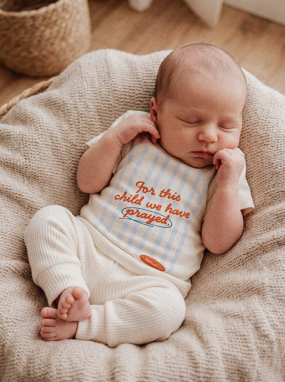 BABY REGULAR FIT T-SHIRT FOR THIS CHILD WE HAVE PRAYED SUMMER - model-3.jpg - 4