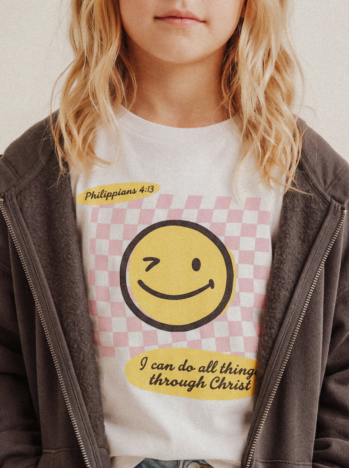 KIDS REGULAR FIT T-SHIRT I CAN DO ALL THINGS THROUGH CHRIST GIRL - model-3.jpg - 3