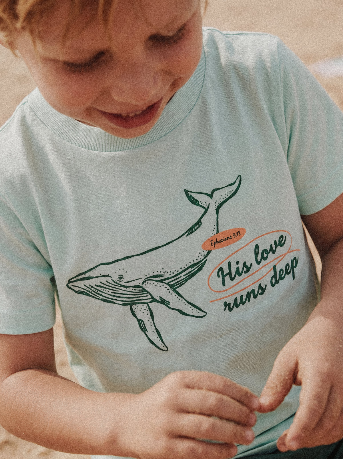 KIDS REGULAR FIT T-SHIRT HIS LOVE RUNS DEEP - model-3.jpg - 3