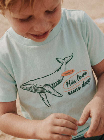 KIDS REGULAR FIT T-SHIRT HIS LOVE RUNS DEEP - model-3.jpg - 3