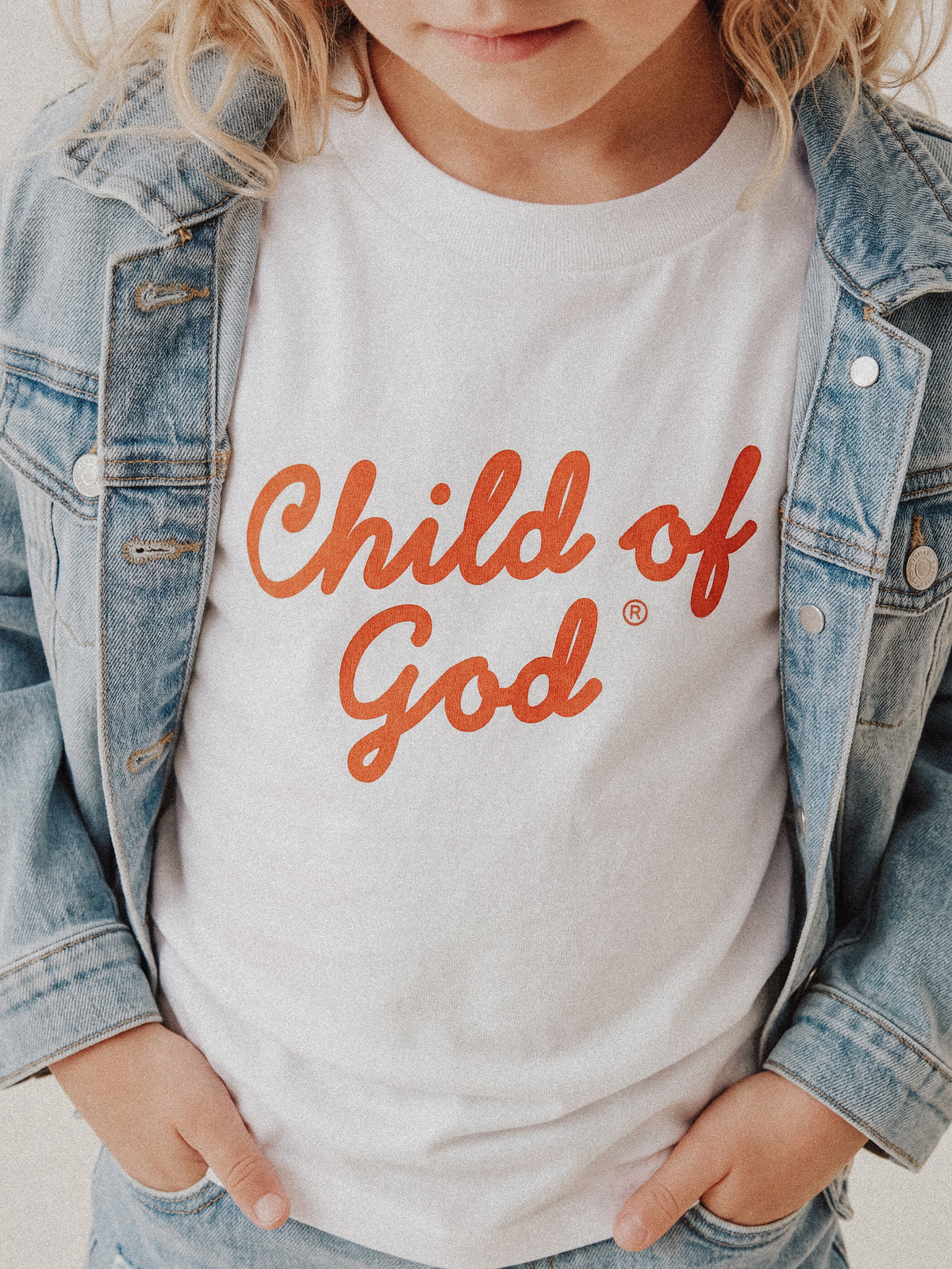 KIDS REGULAR FIT T-SHIRT CHILD OF GOD SCRIPT - model-3.jpg - 4
