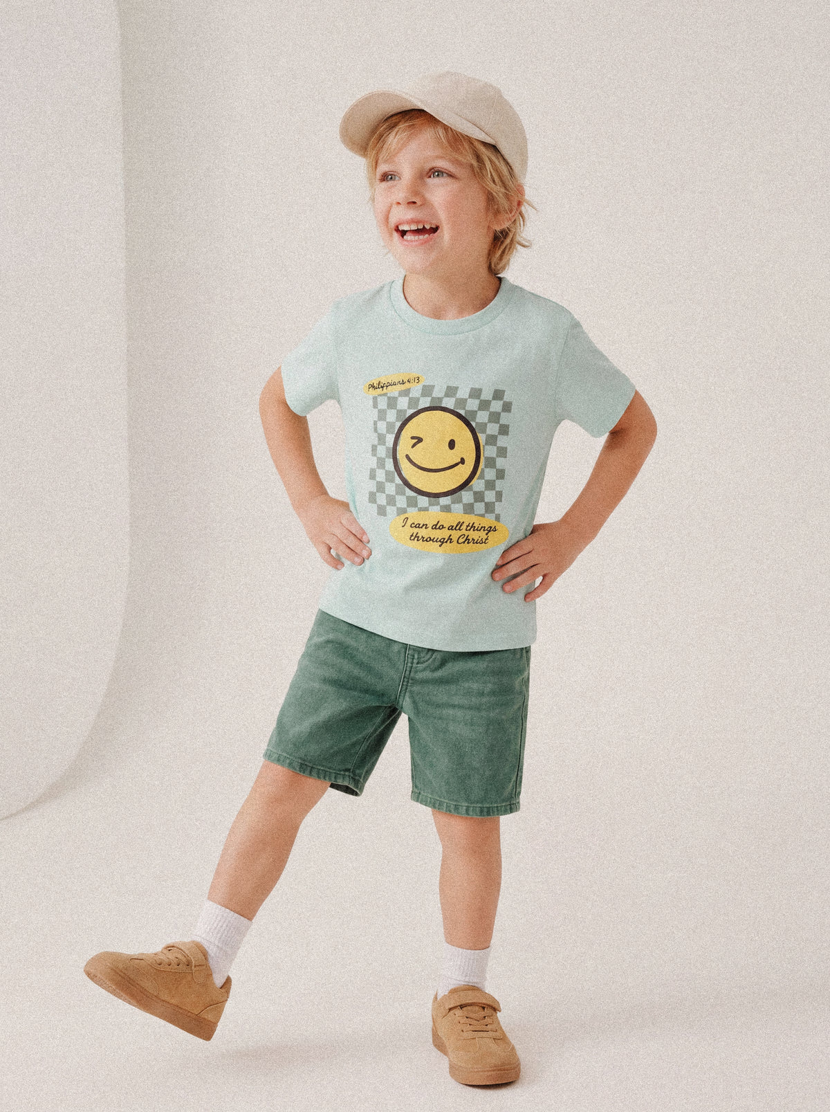 KIDS REGULAR FIT T-SHIRT I CAN DO ALL THINGS THROUGH CHRIST BOY - model-3.jpg - 4
