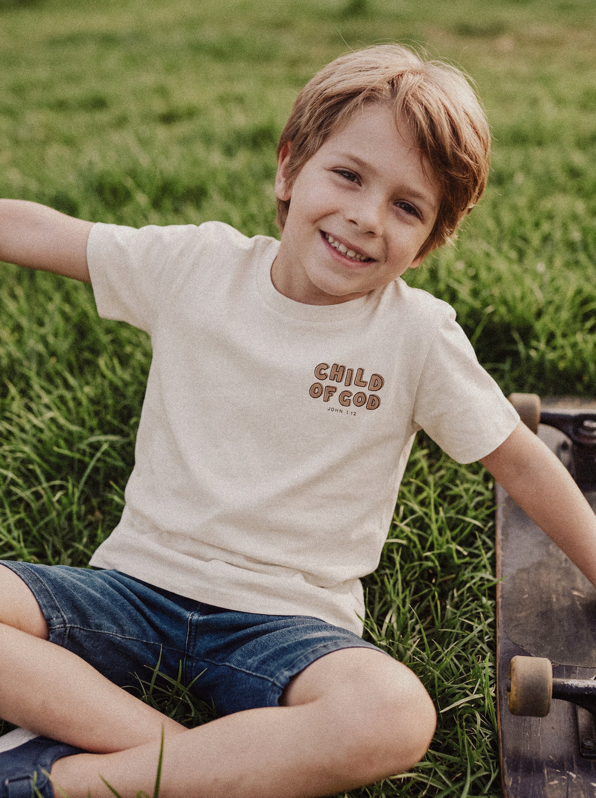 KIDS REGULAR FIT T-SHIRT CHILD OF GOD - model-3.jpg - 3