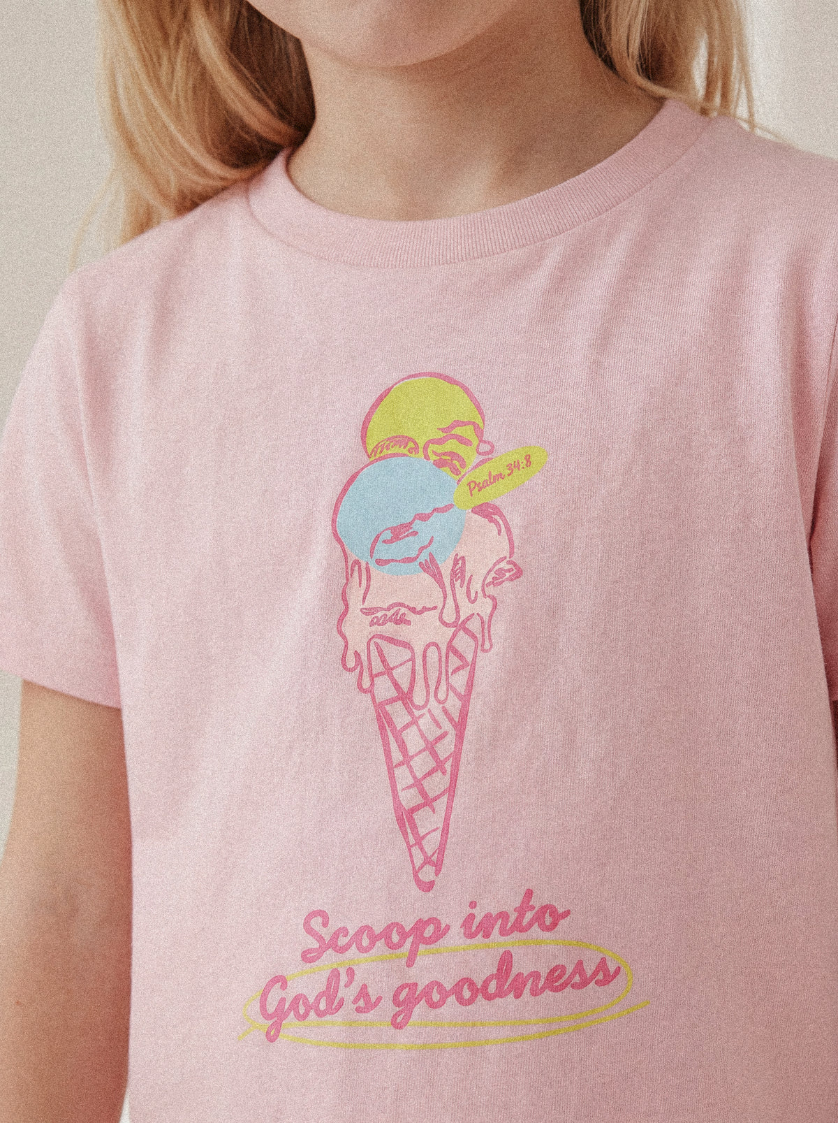 KIDS REGULAR FIT T-SHIRT SCOOP INTO GODS GOODNESS COLORFUL - model-3.jpg - 4