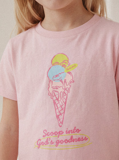 KIDS REGULAR FIT T-SHIRT SCOOP INTO GODS GOODNESS COLORFUL - model-3.jpg - 4