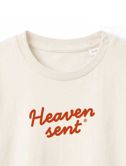 BABY REGULAR FIT T-SHIRT HEAVEN SENT - natural-raw-front-close-1.png - 7