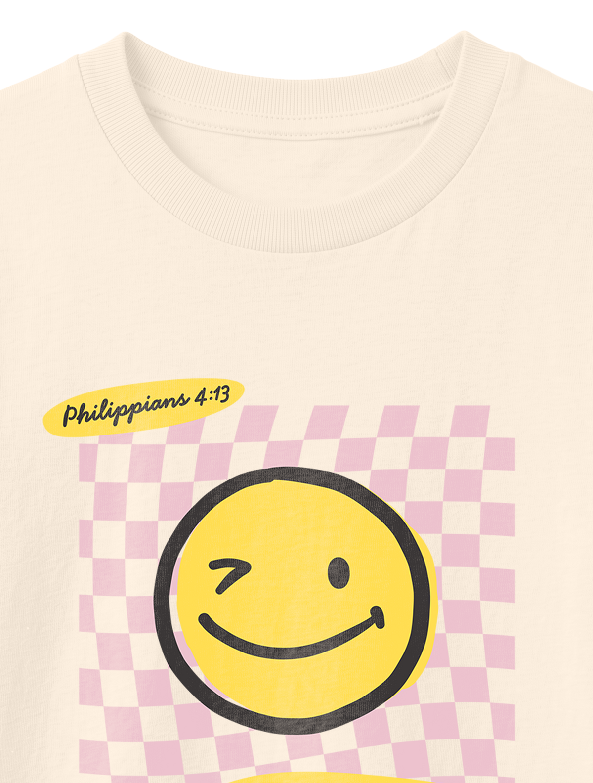 KIDS REGULAR FIT T-SHIRT I CAN DO ALL THINGS THROUGH CHRIST GIRL - natural-raw-front-close-1.png - 8