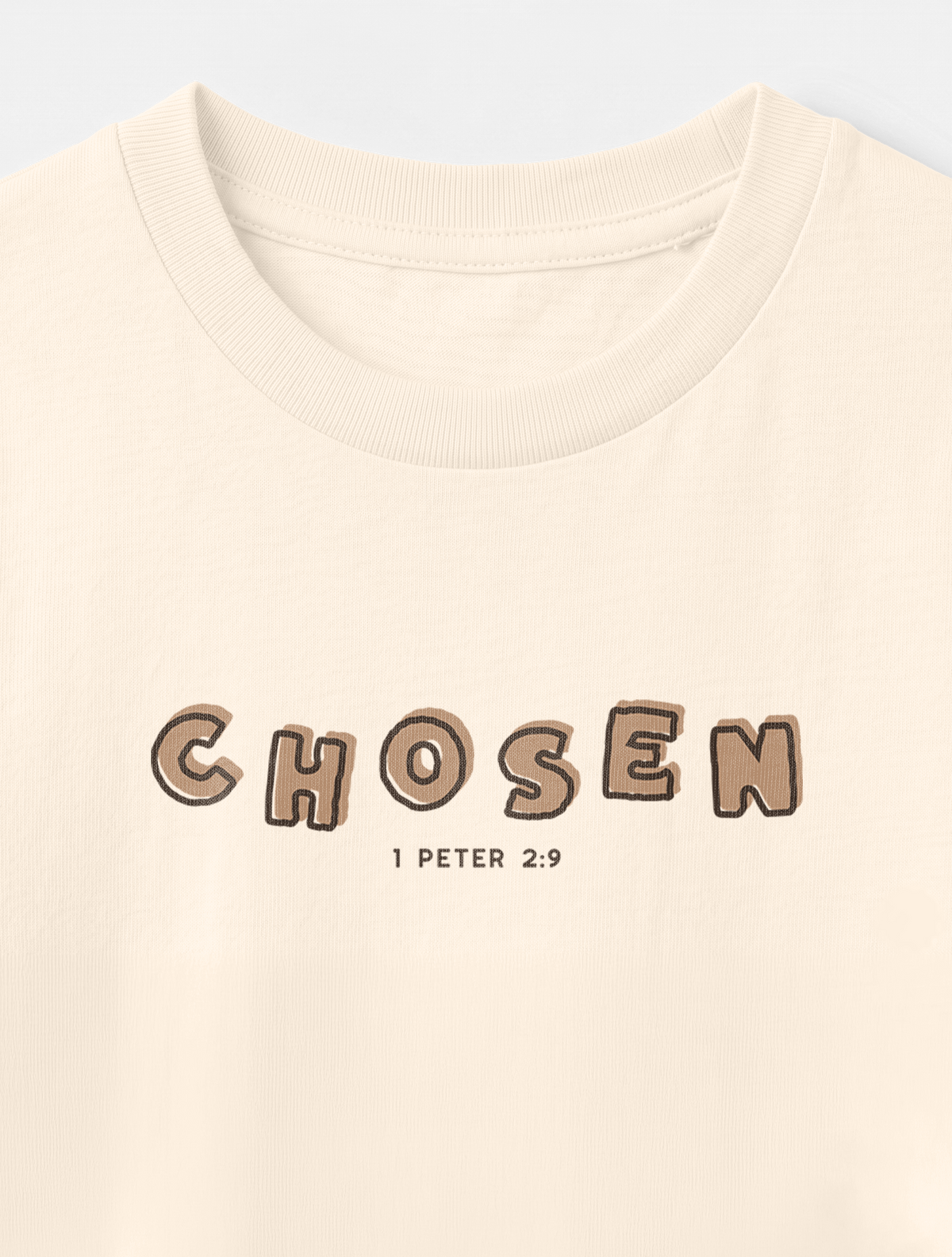 KIDS REGULAR FIT T-SHIRT CHOSEN - natural-raw-front-close-1.png - 5