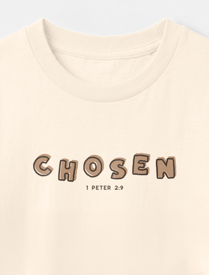 KIDS REGULAR FIT T-SHIRT CHOSEN - natural-raw-front-close-1.png - 5