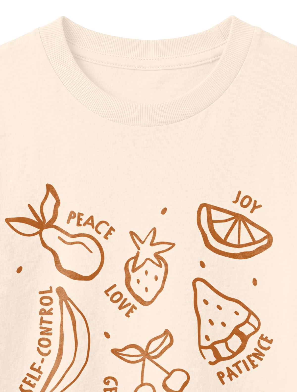 KIDS REGULAR FIT T-SHIRT FRUIT OF THE SPIRIT FRUITS - natural-raw-front-close-1.png - 7