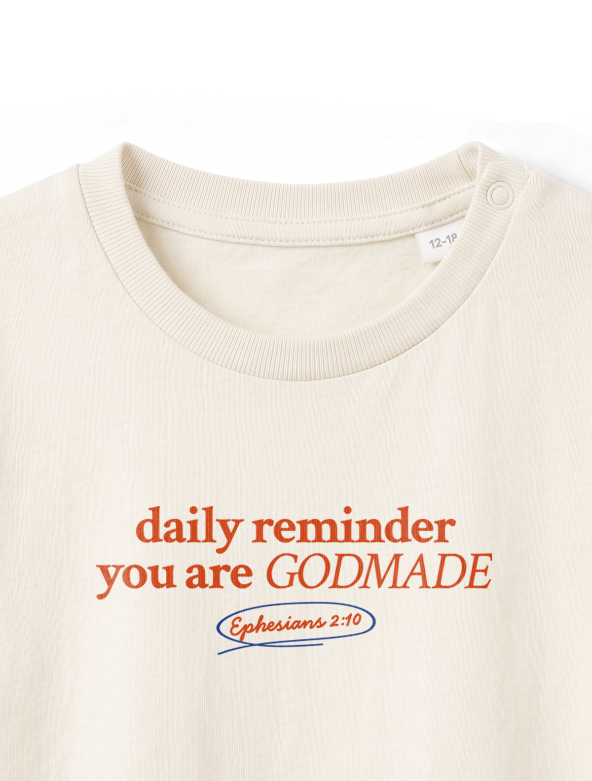 BABY REGULAR FIT T-SHIRT GODMADE - natural-raw-front-close-1.png - 4