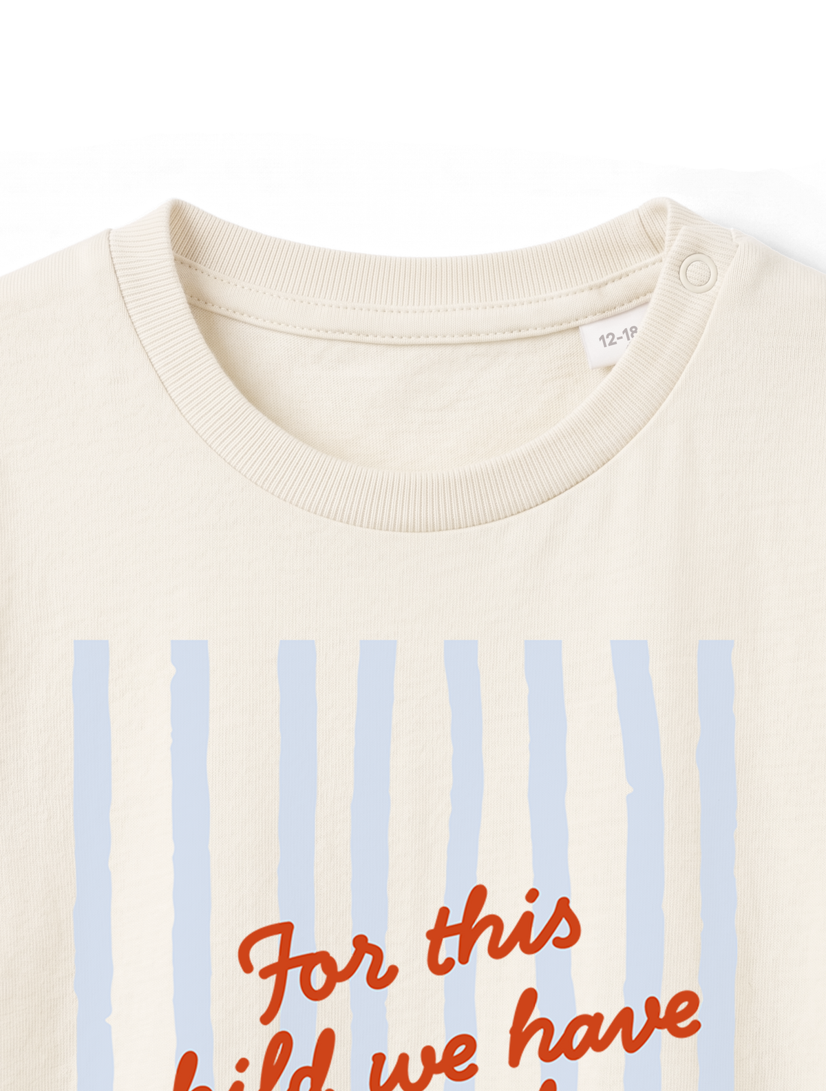 BABY REGULAR FIT T-SHIRT FOR THIS CHILD WE HAVE PRAYED SUMMER - natural-raw-front-close-1.png - 5