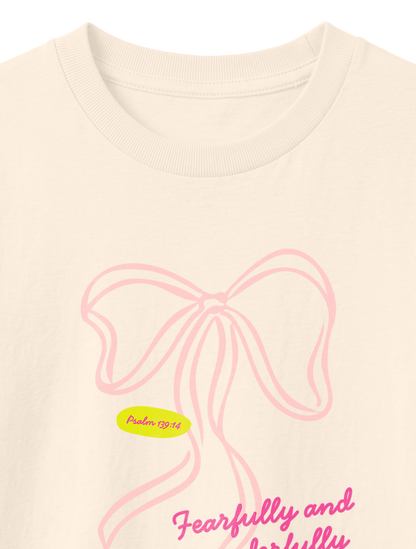 KIDS REGULAR FIT T-SHIRT FEARFULLY AND WONDERFULLY MADE COLORFUL - natural-raw-front-close-1.png - 7