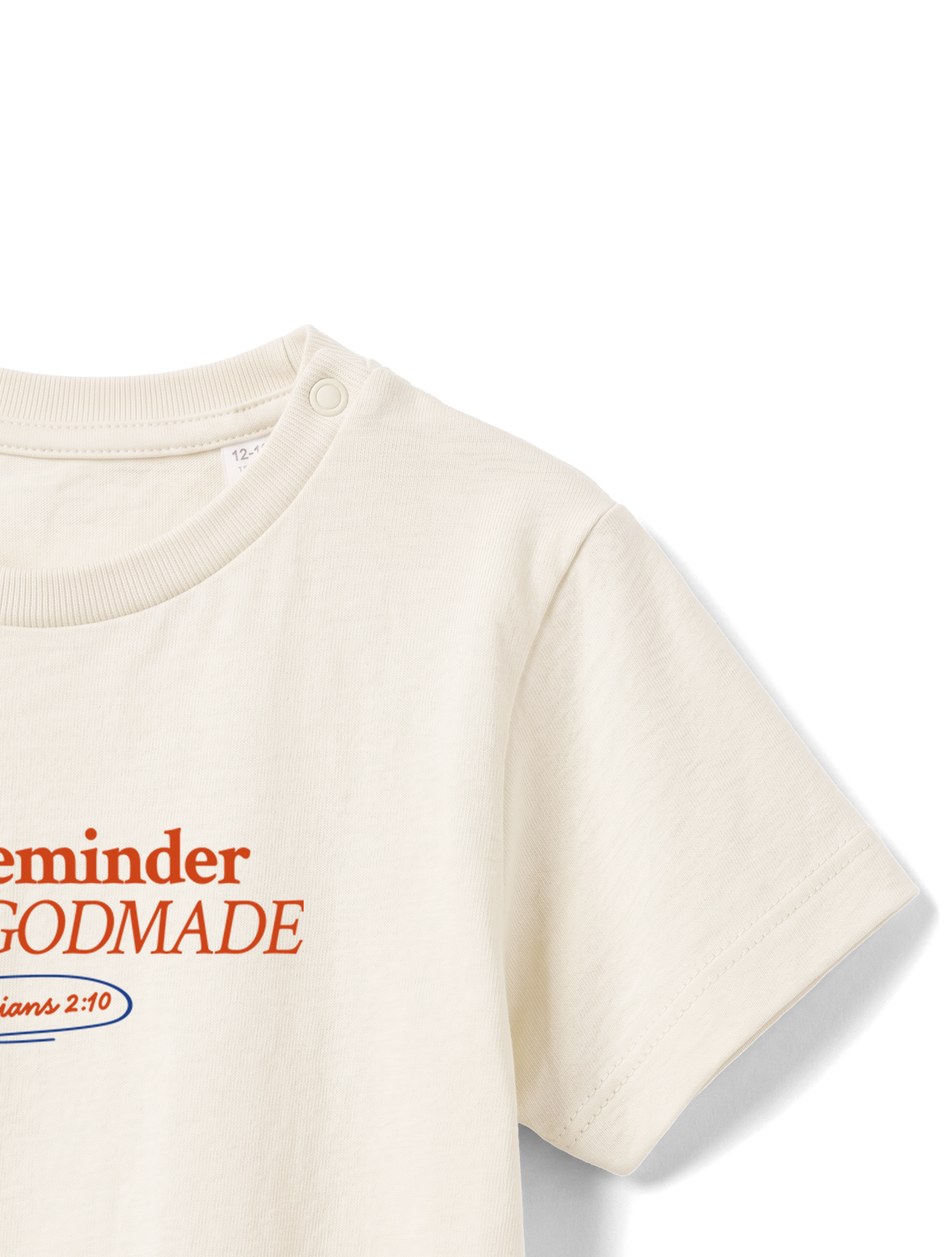 BABY REGULAR FIT T-SHIRT GODMADE - natural-raw-front-close-2.png - 5