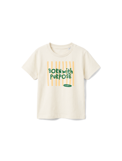 BABY REGULAR FIT T-SHIRT BORN WITH PURPOSE GREEN - natural-raw-front.png - 7