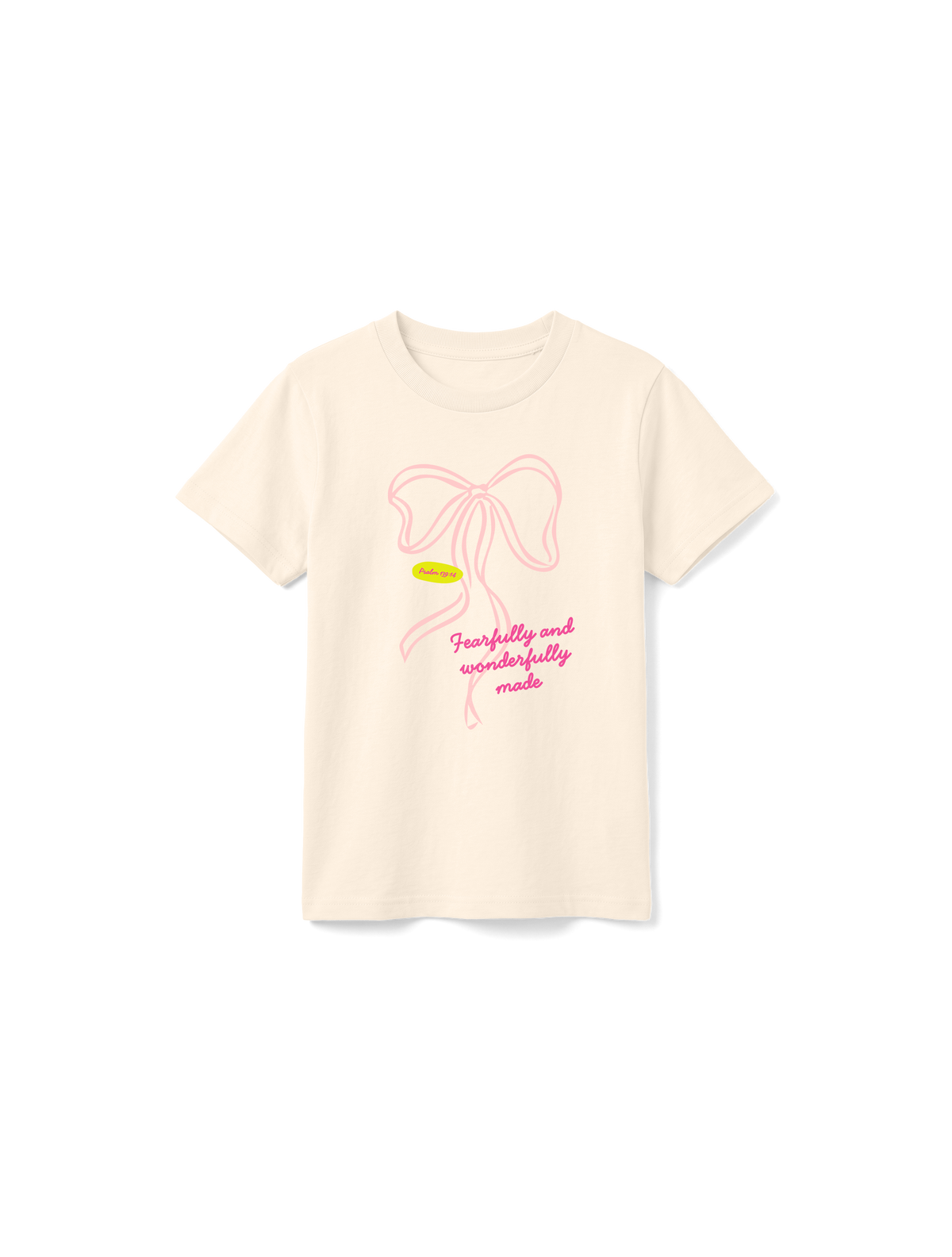 KIDS REGULAR FIT T-SHIRT FEARFULLY AND WONDERFULLY MADE COLORFUL - natural-raw-front.png - 6
