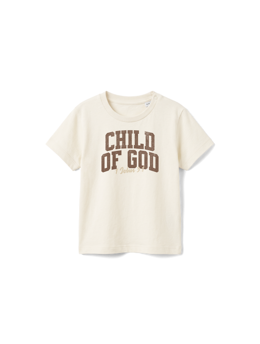BABY REGULAR FIT T-SHIRT VARSITY CHILD OF GOD - natural-raw-front.png - 1