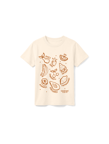 KIDS REGULAR FIT T-SHIRT FRUIT OF THE SPIRIT FRUITS - natural-raw-front.png - 6