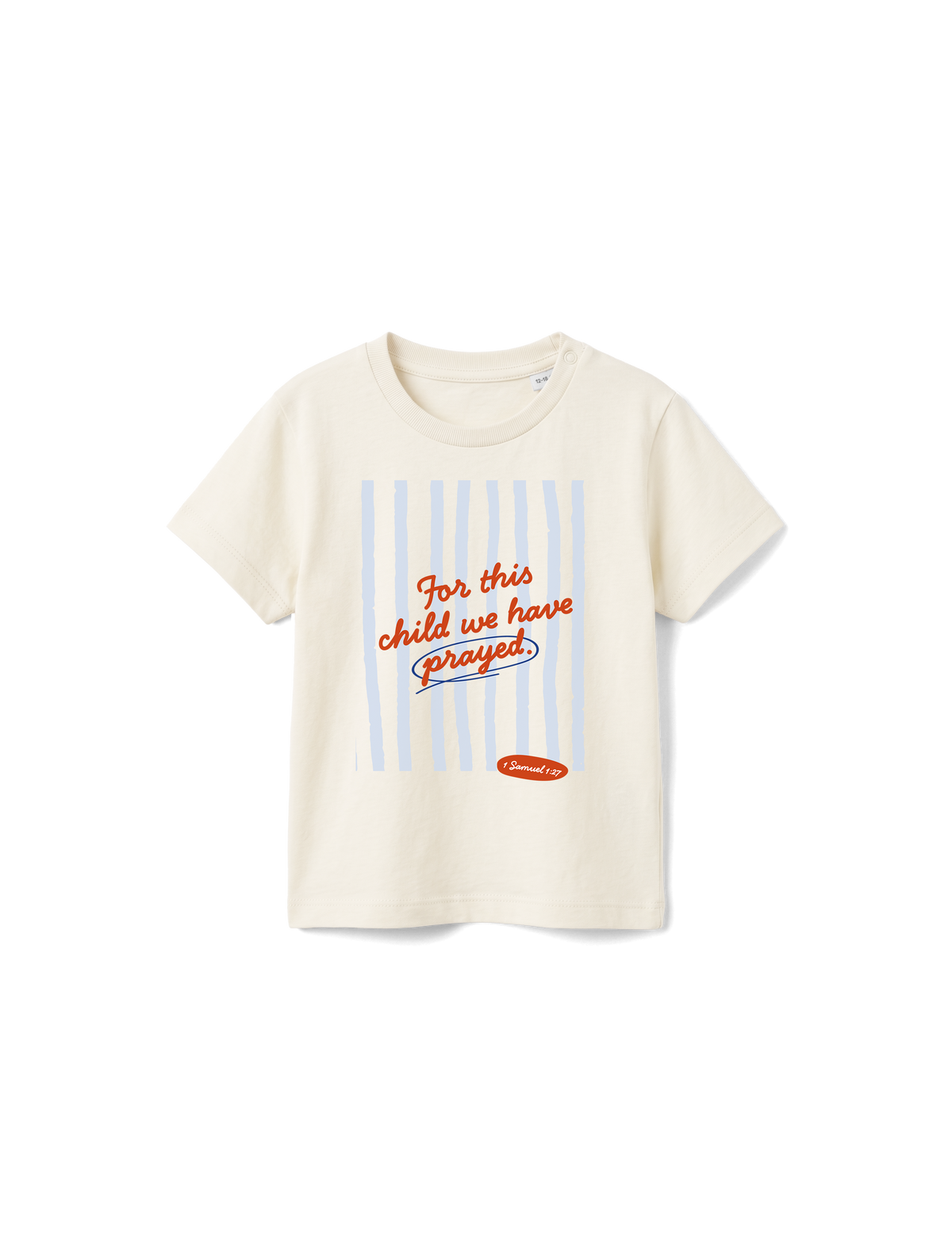 BABY REGULAR FIT T-SHIRT FOR THIS CHILD WE HAVE PRAYED SUMMER - natural-raw-front.png - 1