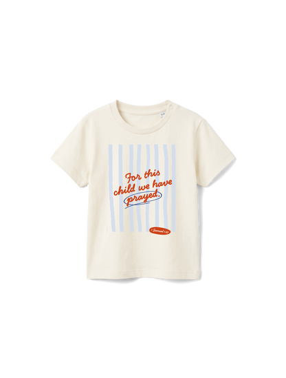 BABY REGULAR FIT T-SHIRT FOR THIS CHILD WE HAVE PRAYED SUMMER - natural-raw-front.png - 1