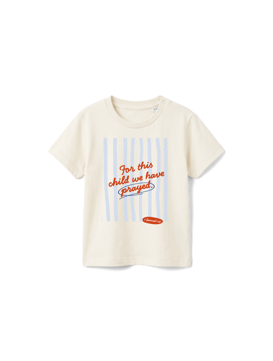 BABY REGULAR FIT T-SHIRT FOR THIS CHILD WE HAVE PRAYED SUMMER - natural-raw-front.png - 1
