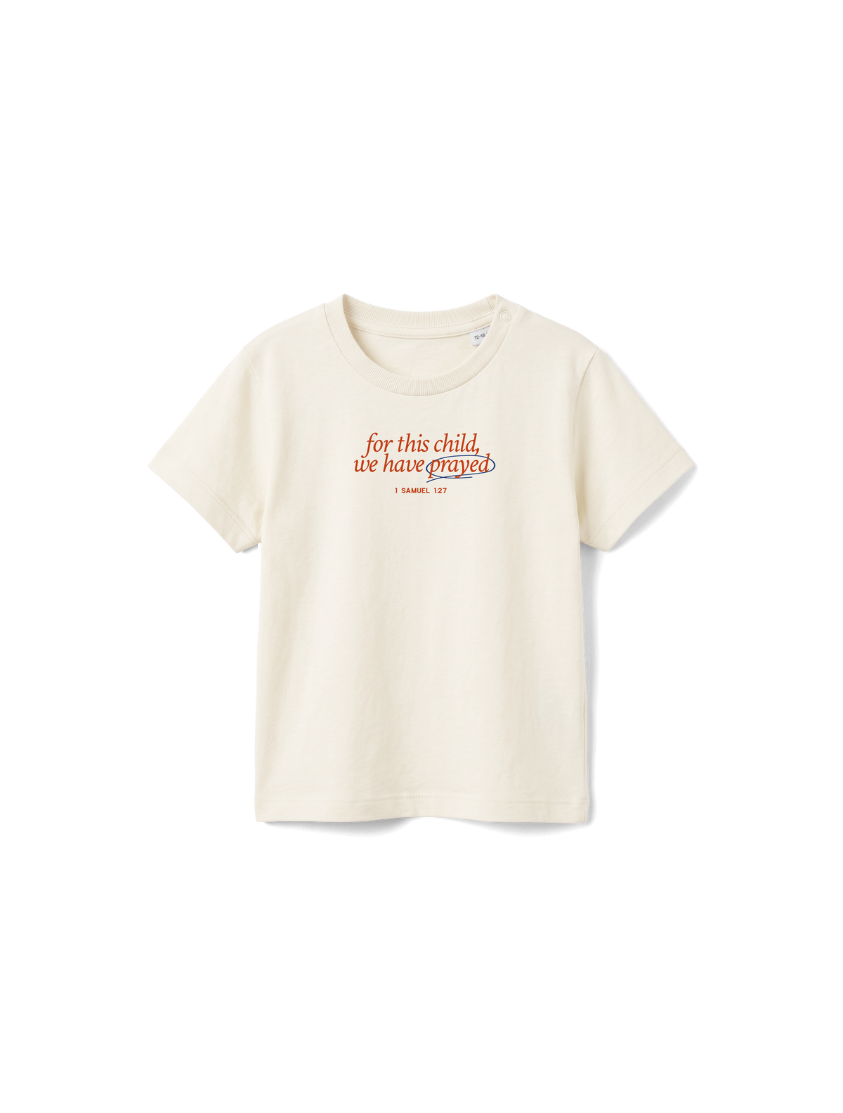 BABY REGULAR FIT T-SHIRT FOR THIS CHILD WE HAVE PRAYED - natural-raw-front.png - 7