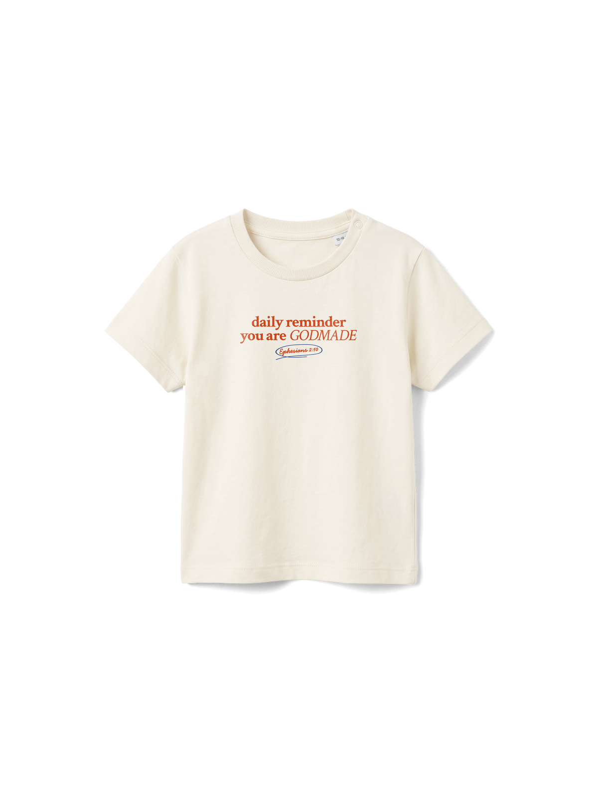 BABY REGULAR FIT T-SHIRT GODMADE - natural-raw-front.png - 1