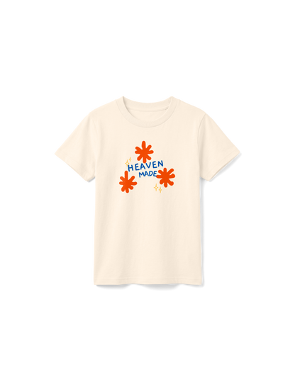 KIDS REGULAR FIT T-SHIRT HEAVEN MADE - natural-raw-front.png - 1