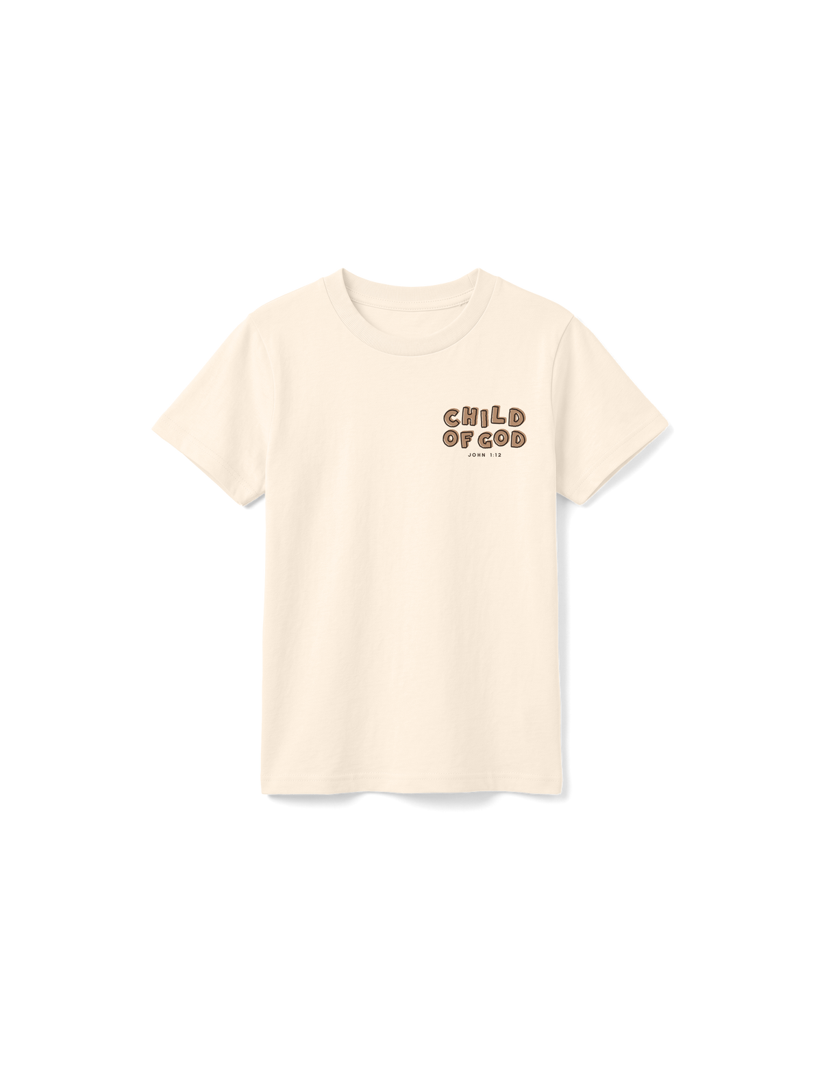 KIDS REGULAR FIT T-SHIRT CHILD OF GOD - natural-raw-front.png - 1