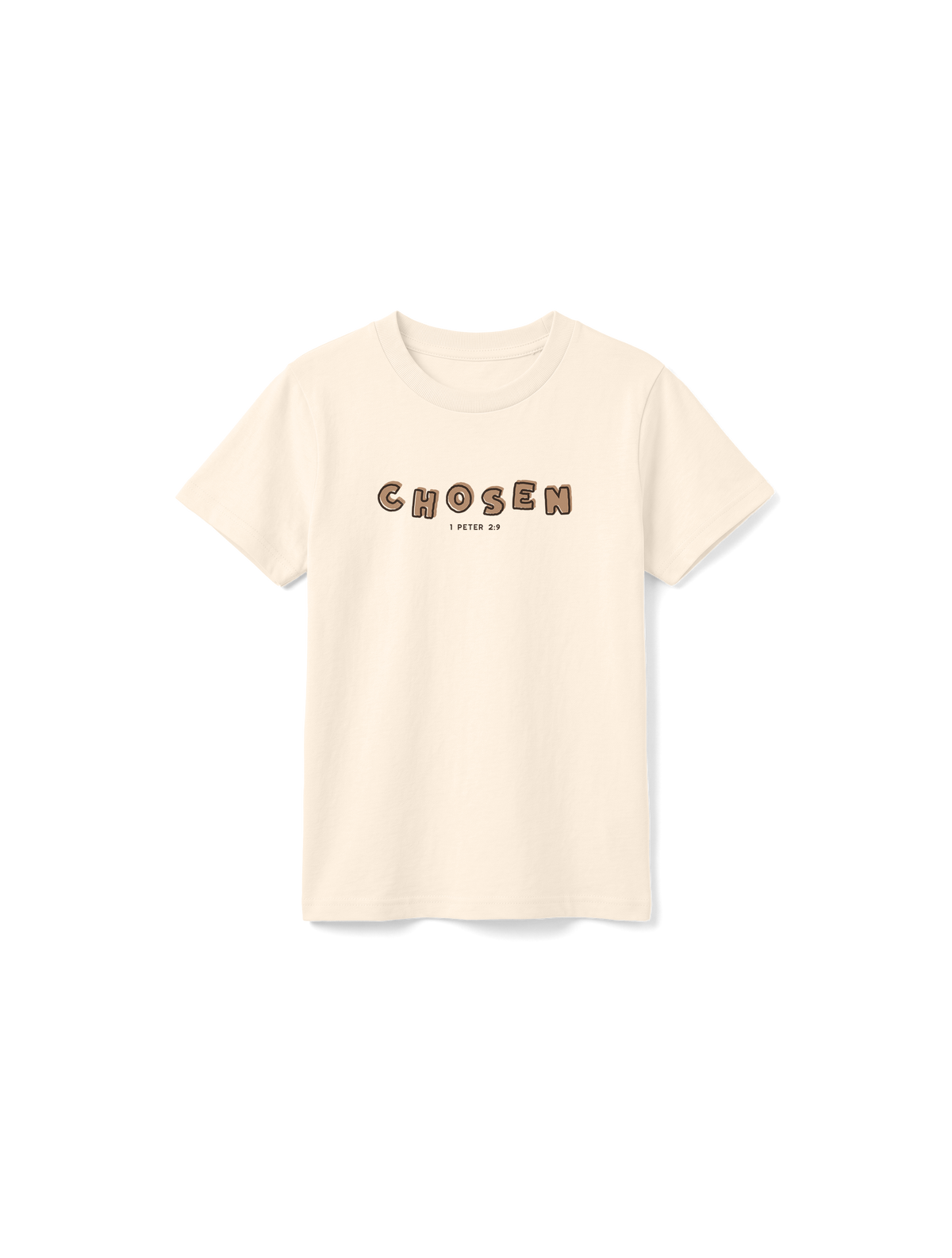 KIDS REGULAR FIT T-SHIRT CHOSEN - natural-raw-front.png - 1