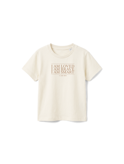BABY REGULAR FIT T-SHIRT I AM HIS - natural-raw-front.png - 1