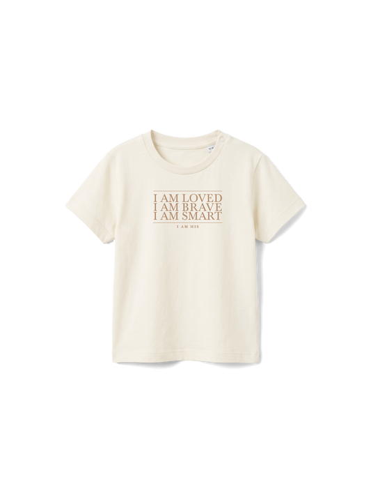 BABY REGULAR FIT T-SHIRT I AM HIS - natural-raw-front.png - 1