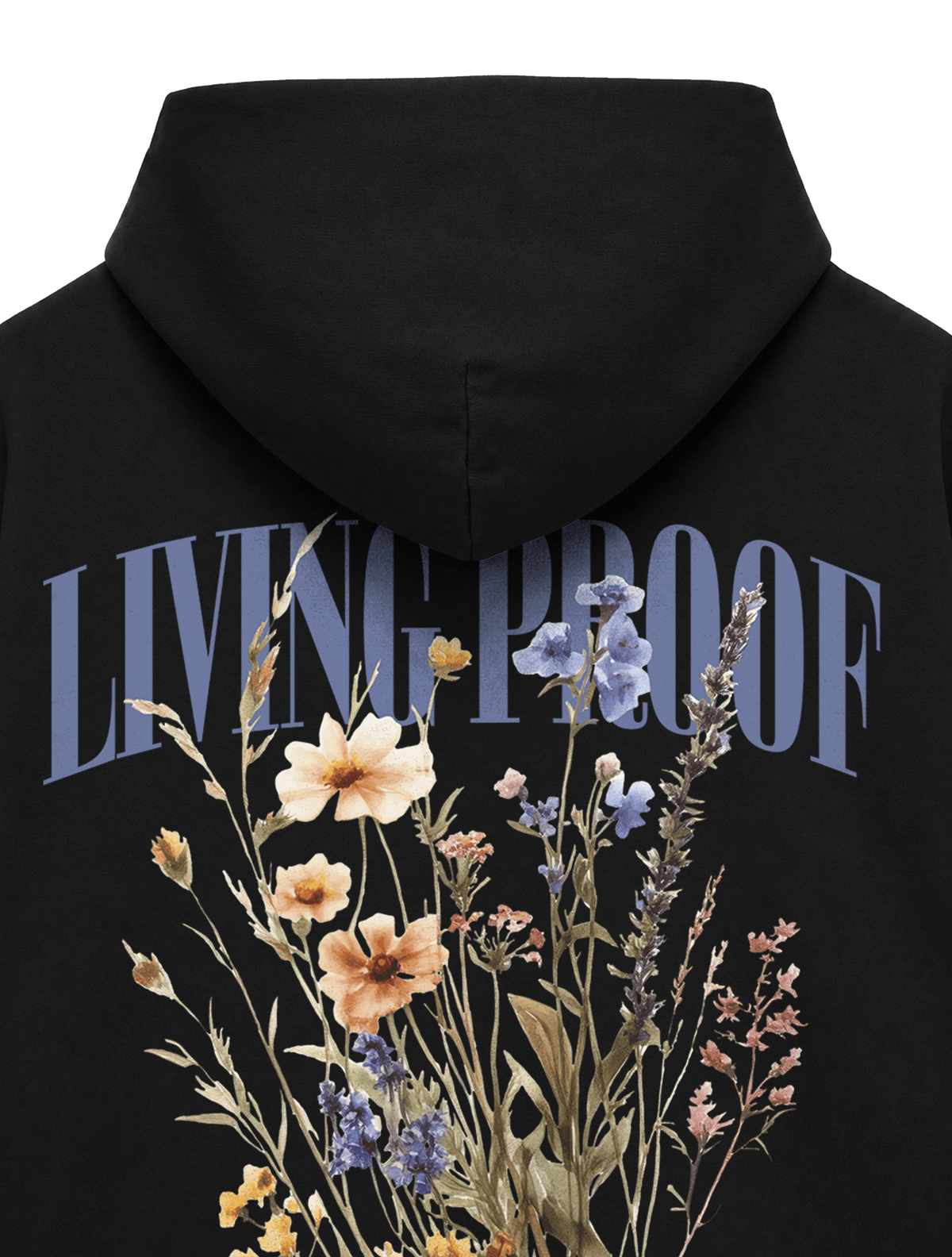OVERSIZED HOODIE LIVING PROOF OF A LOVING GOD - slammer-black-back-close-1.png - 6