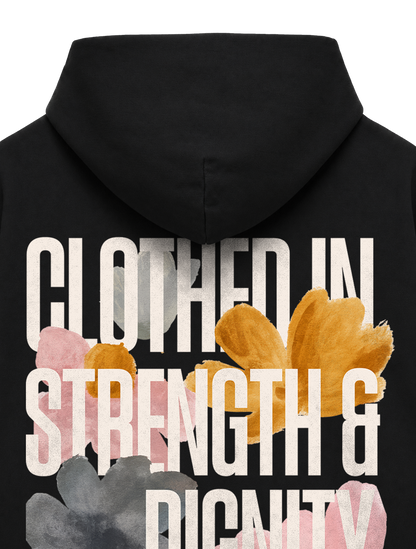 OVERSIZED HOODIE CLOTHED IN STRENGTH - slammer-black-back-close-1.png - 6