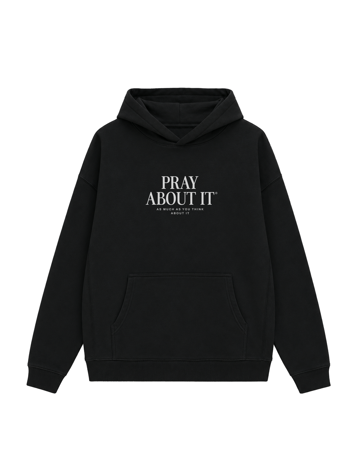 OVERSIZED HOODIE PRAY ABOUT IT - slammer-black-front.png - 5