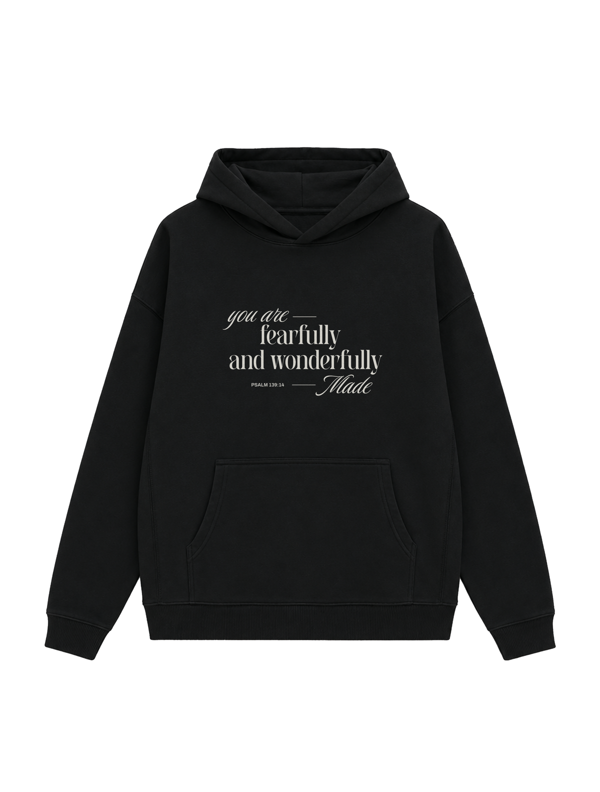 OVERSIZED HOODIE YOU ARE FEARFULLY AND WONDERFULLY MADE - slammer-black-front.png - 5