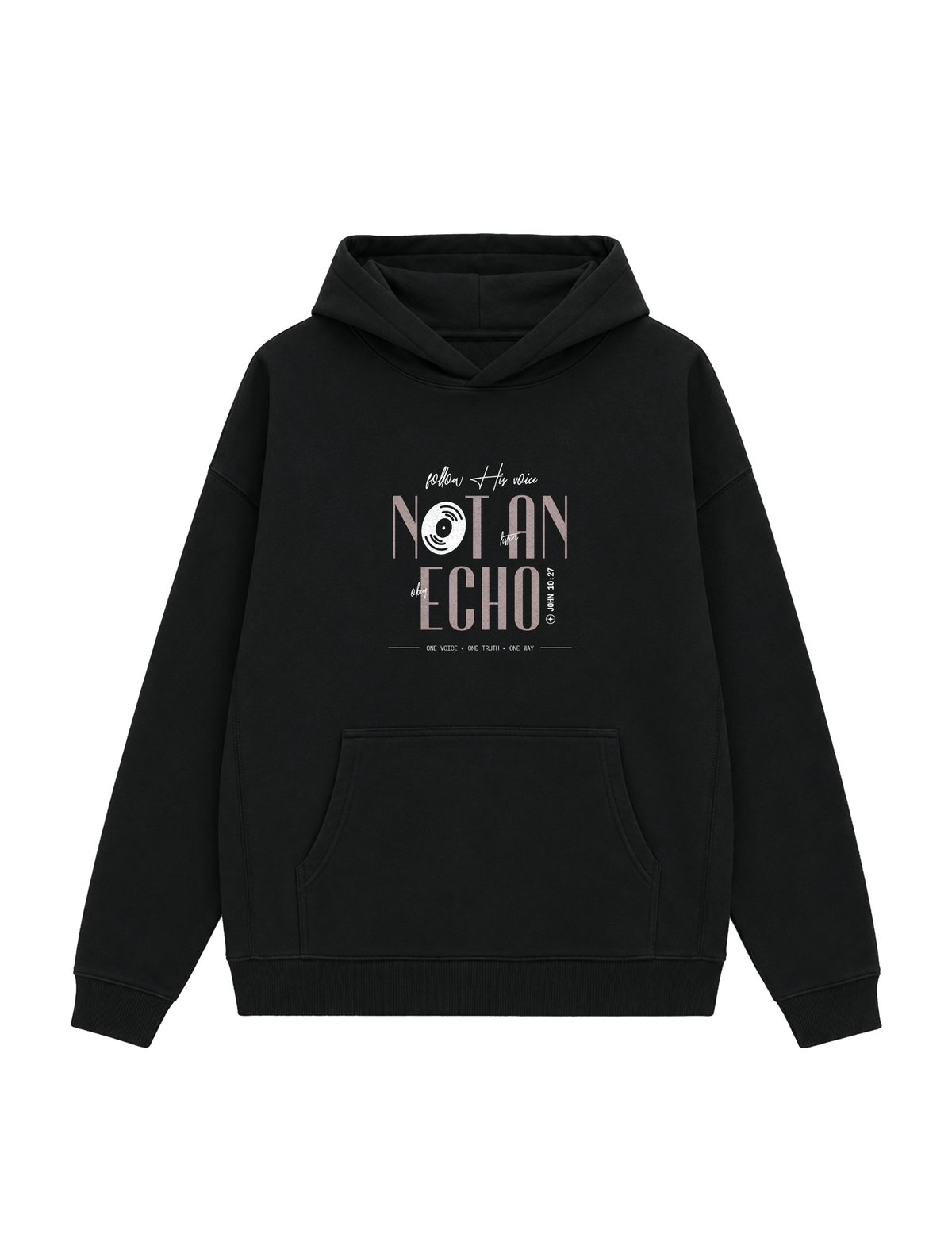 OVERSIZED HOODIE FOLLOW HIS VOICE - slammer-black-front.png - 1