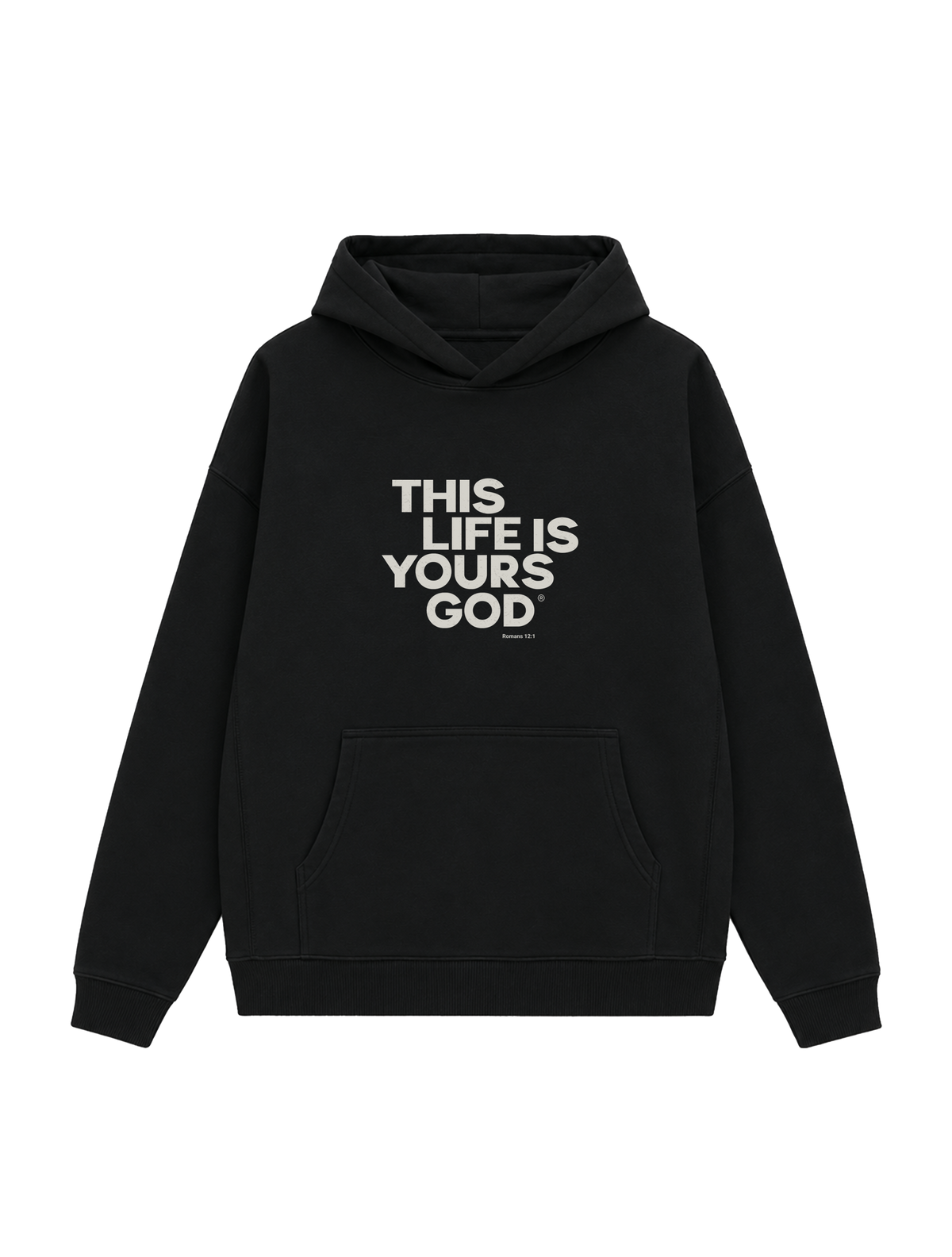 OVERSIZED HOODIE THIS LIFE IS YOURS GOD - slammer-black-front.png - 5