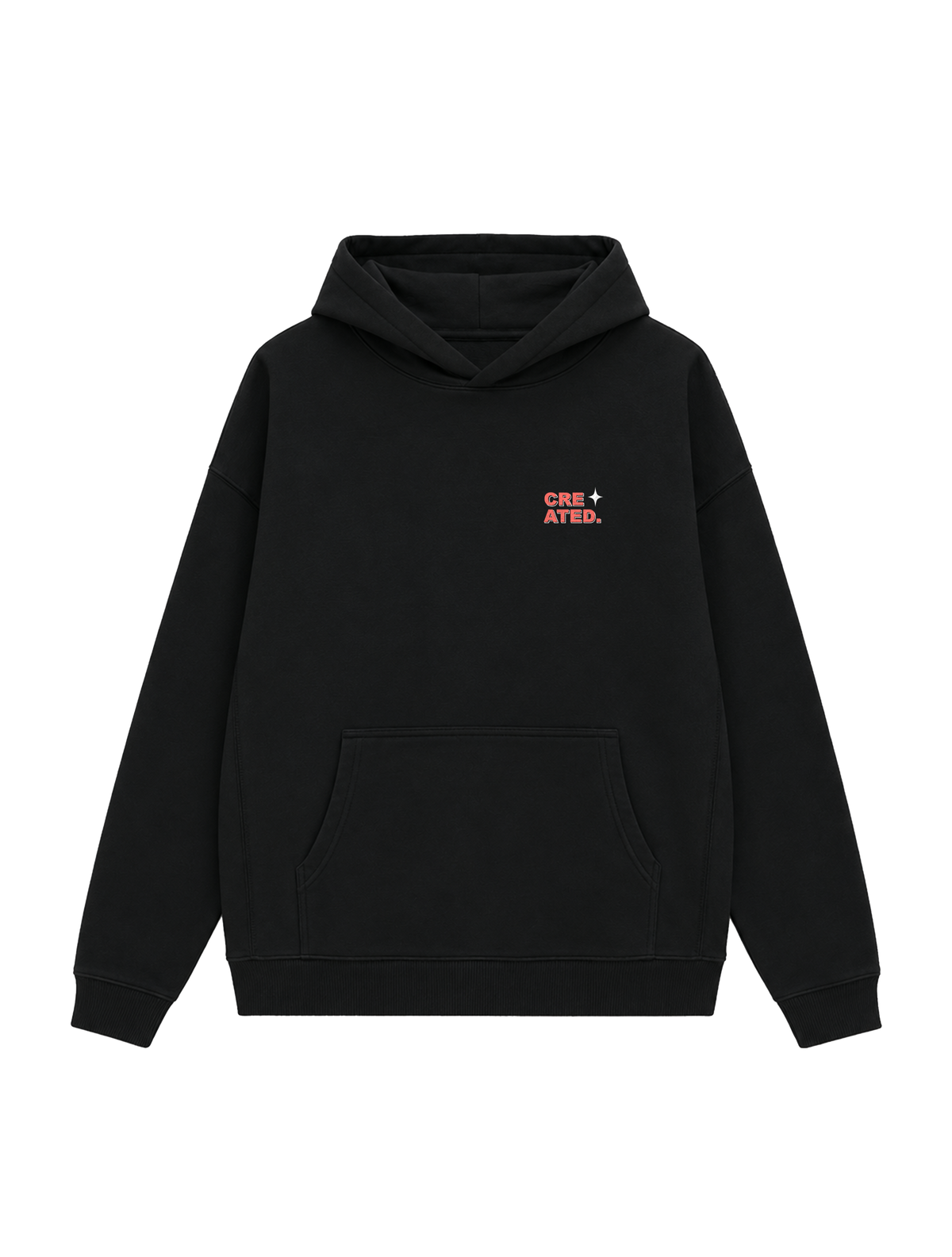 OVERSIZED HOODIE CREATED BY GOD MAN - slammer-black-front.png - 3