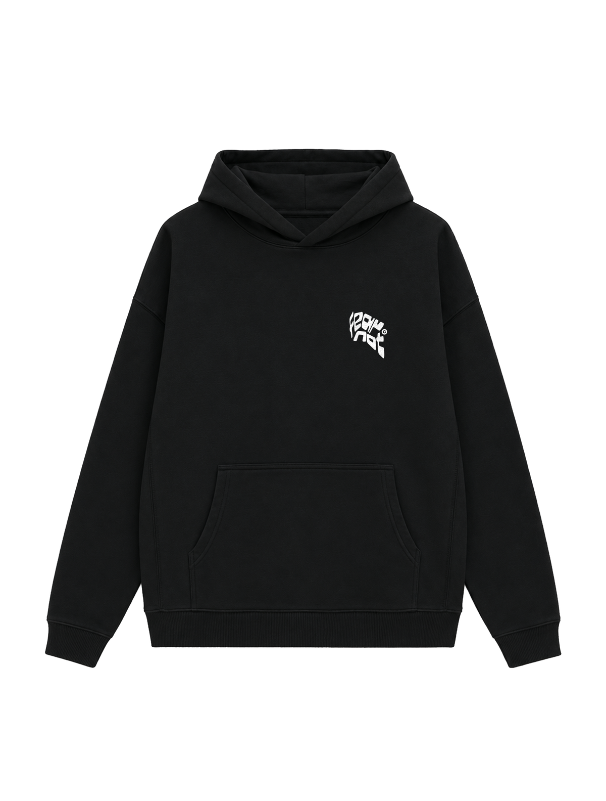 OVERSIZED HOODIE FEAR NOT BOLD - slammer-black-front.png - 8