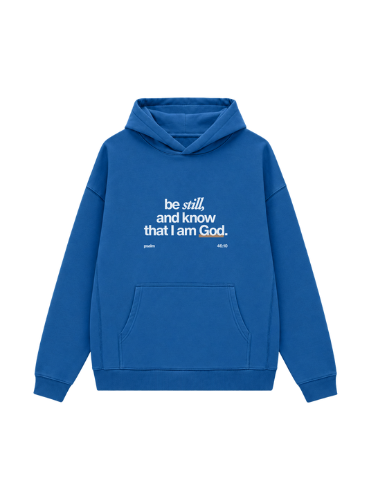 OVERSIZED HOODIE BE STILL AND KNOW - slammer-mindful-blue-front.png - 1
