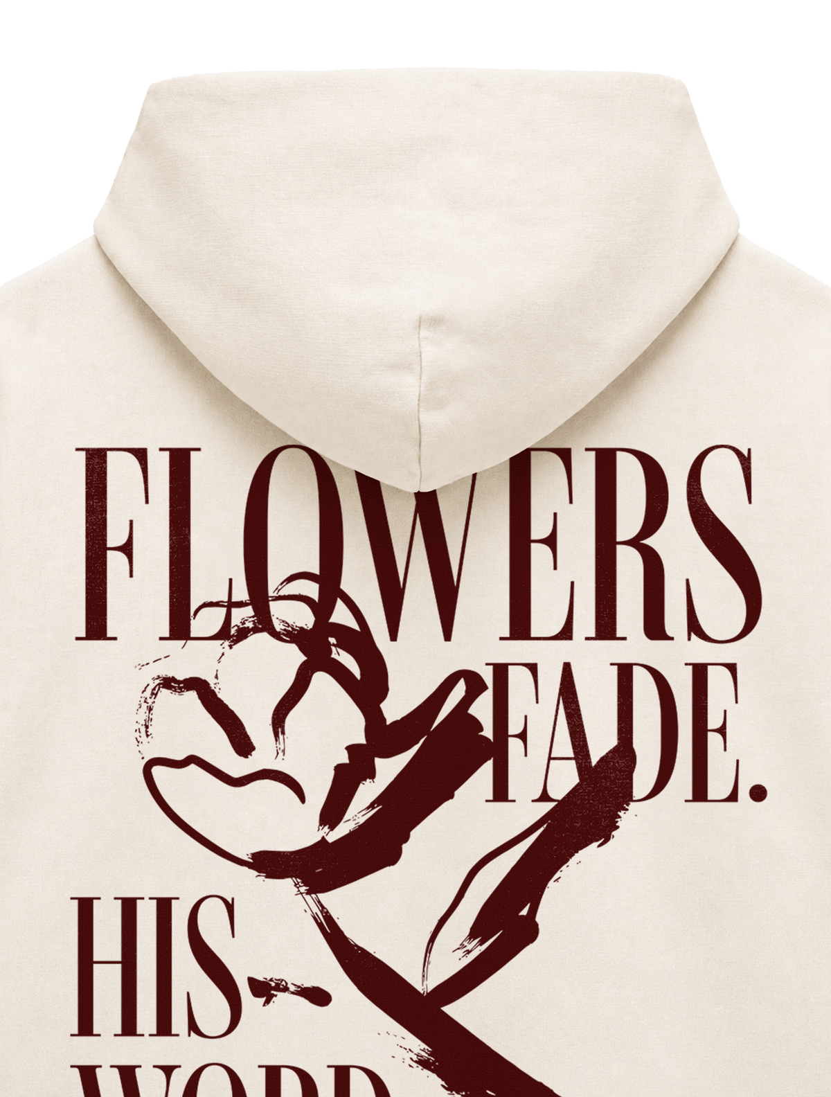OVERSIZED HOODIE HIS WORD REMAINS - slammer-natural-raw-back-close-1.png - 2