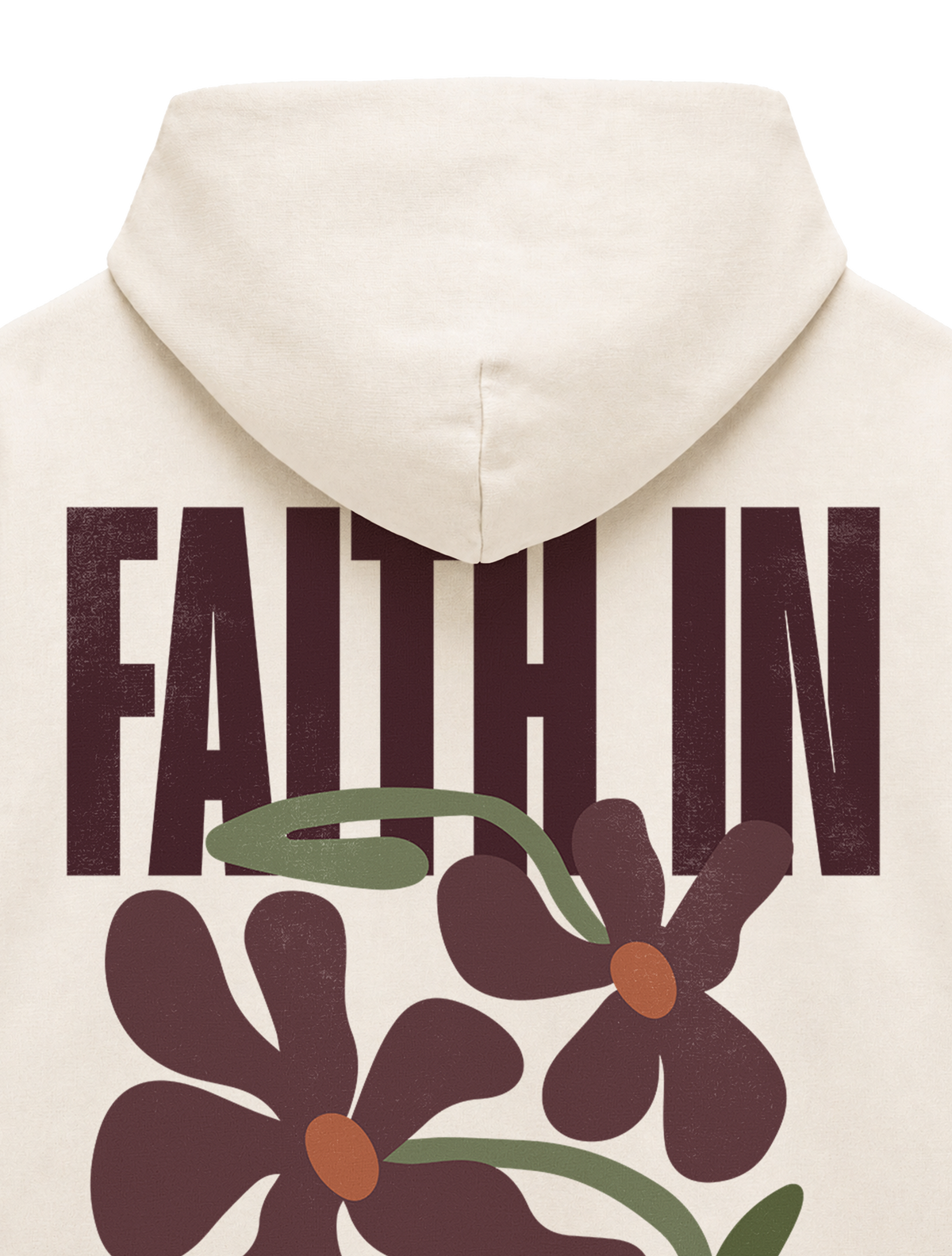 OVERSIZED HOODIE FAITH IN FULL BLOOM WOMAN - slammer-natural-raw-back-close-1.png - 2