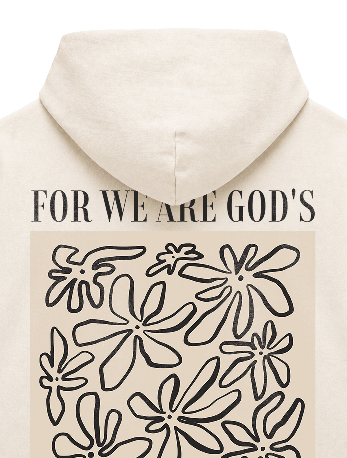 OVERSIZED HOODIE WE ARE GODS MASTERPIECE - slammer-natural-raw-back-close-1.png - 2