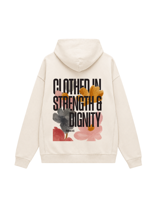 OVERSIZED HOODIE CLOTHED IN STRENGTH - slammer-natural-raw-back.png - 1